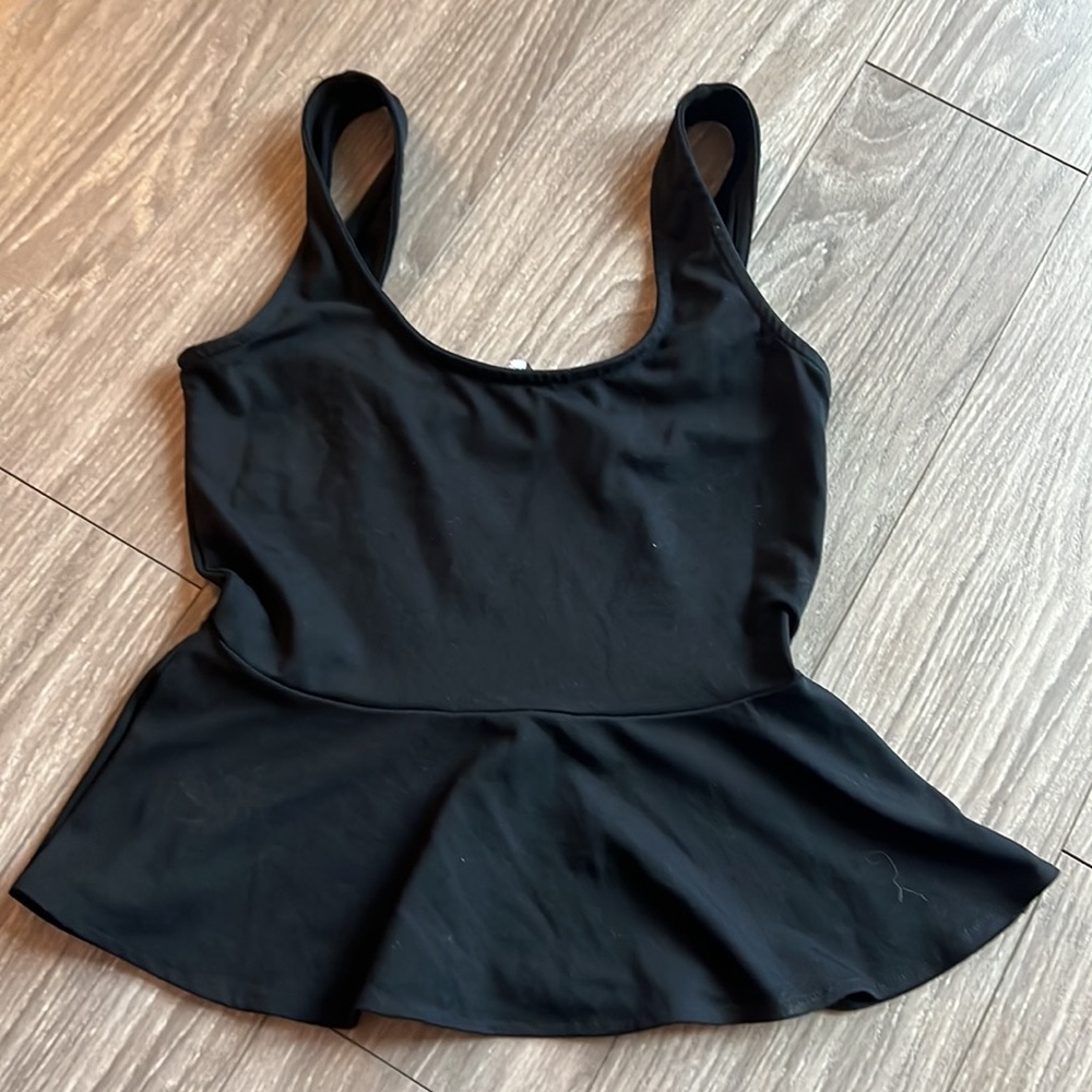 Bebe Black Peplum Top